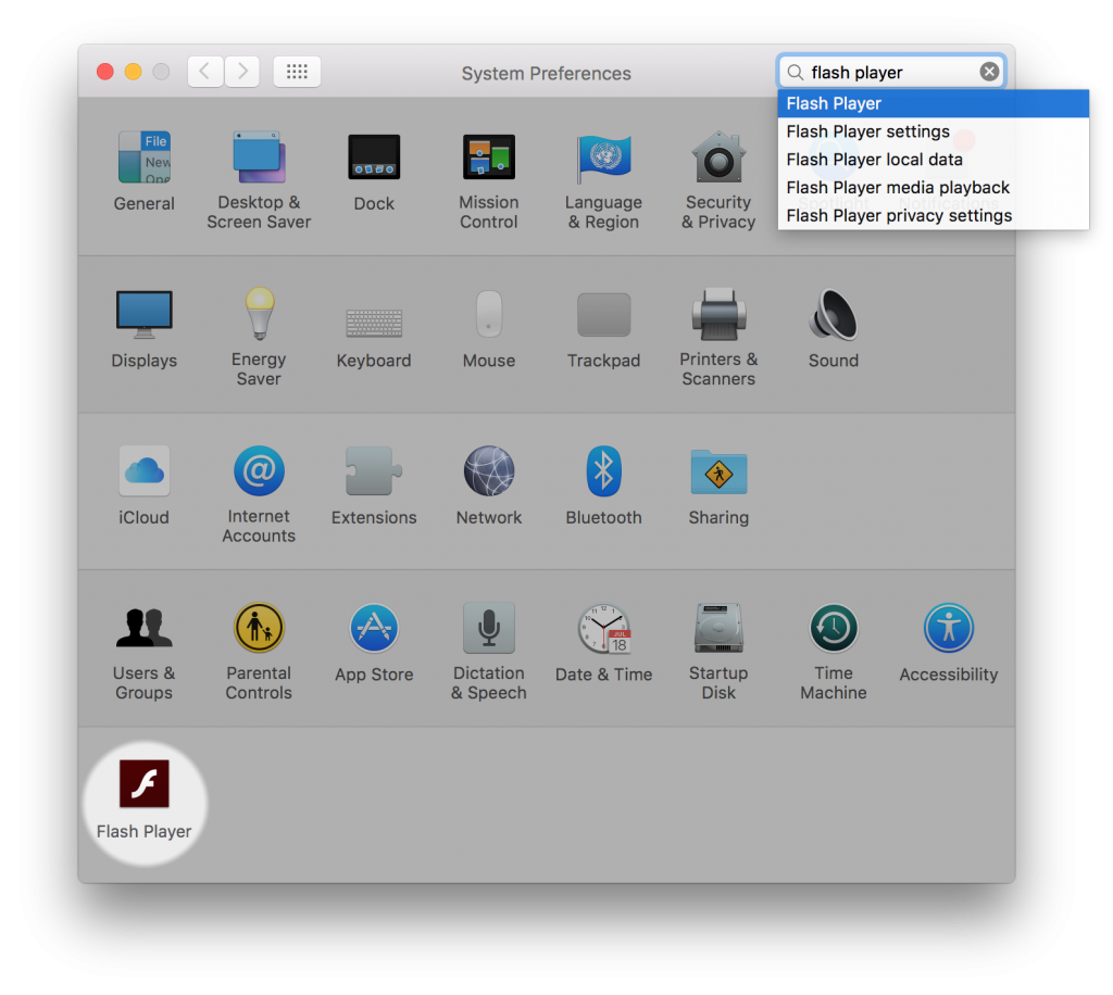 update flash player for mac os x